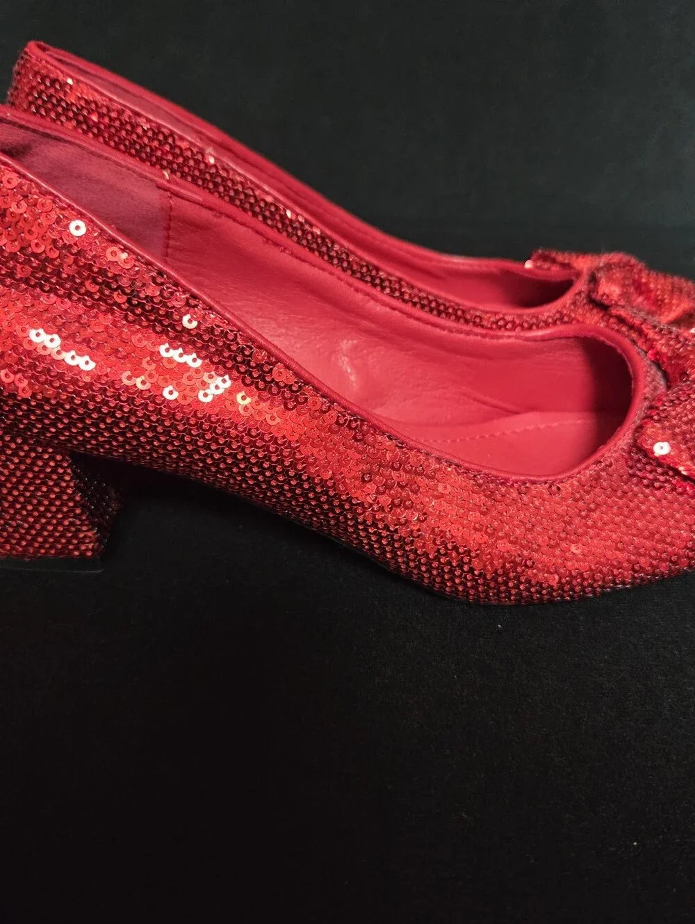 Ruby Slippers Size 7 Red Block Heel - Picture 3 of 7
